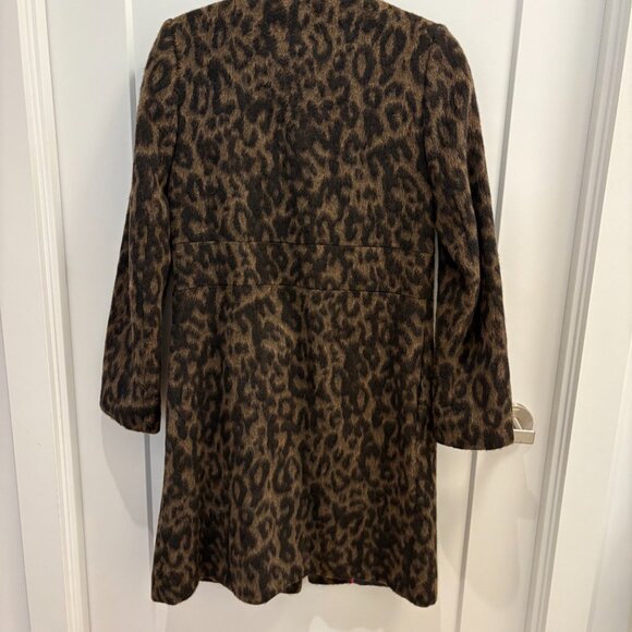 Boden Leopard Print Coat – Size 4 (US) - Picture 3 of 4